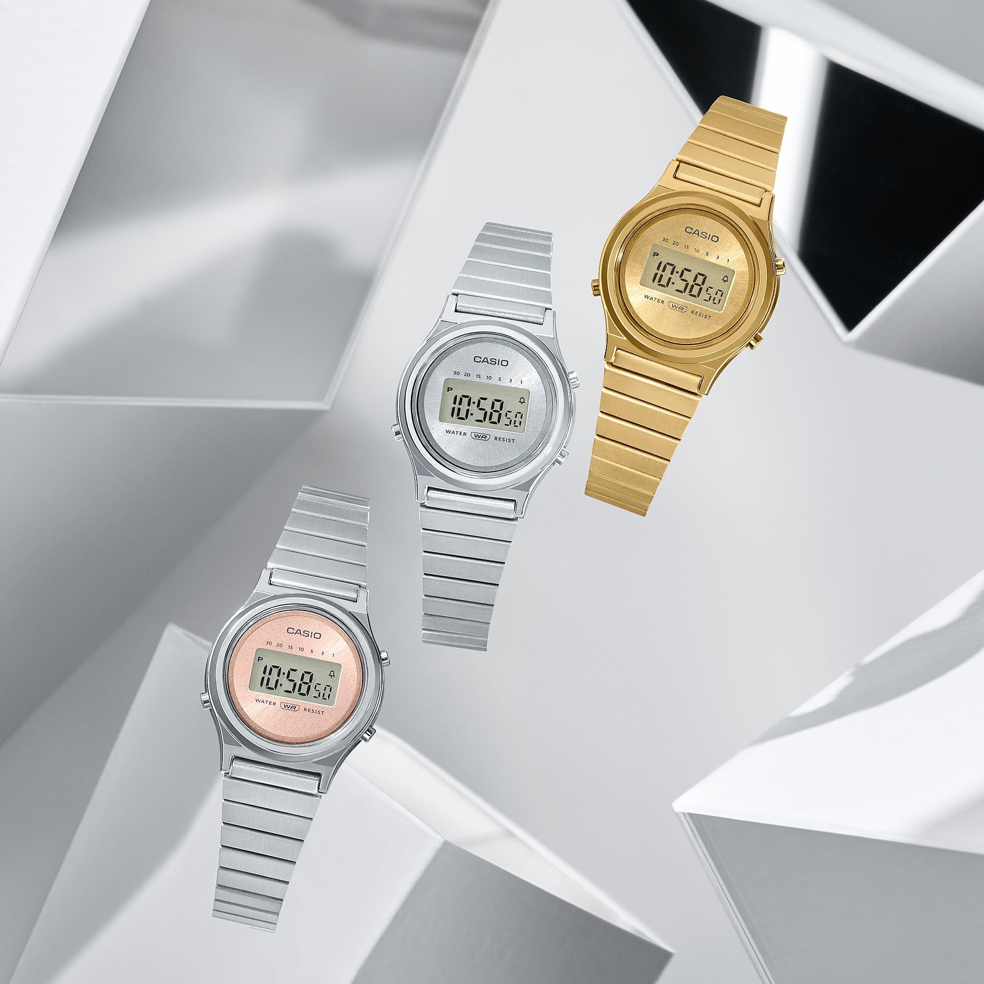 Casio Vintage LA700WEG-9AEF damski zegarek Vintage bransoleta