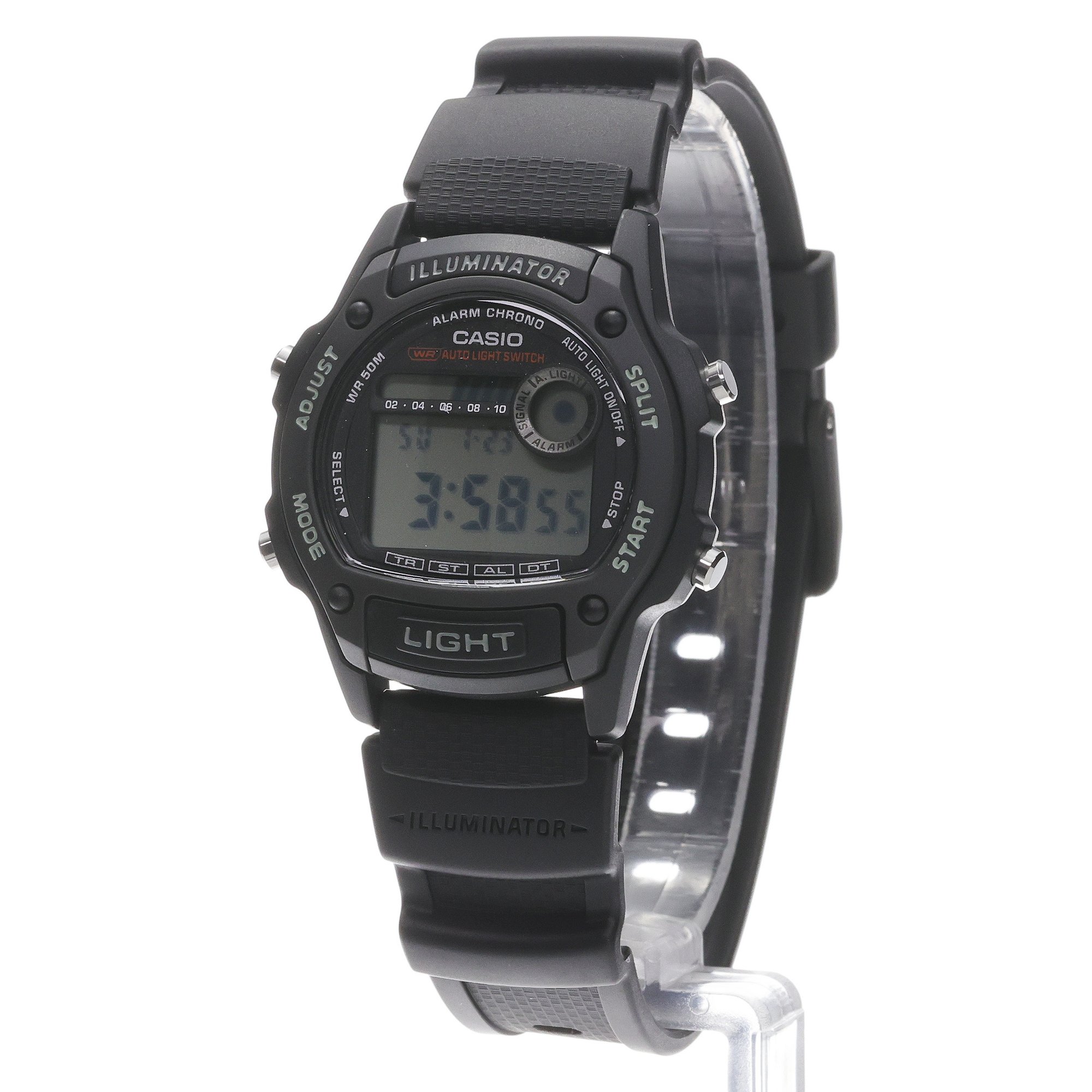 Casio W-220H-1AVEF zegarek czarny sportowy Sportowe pasek