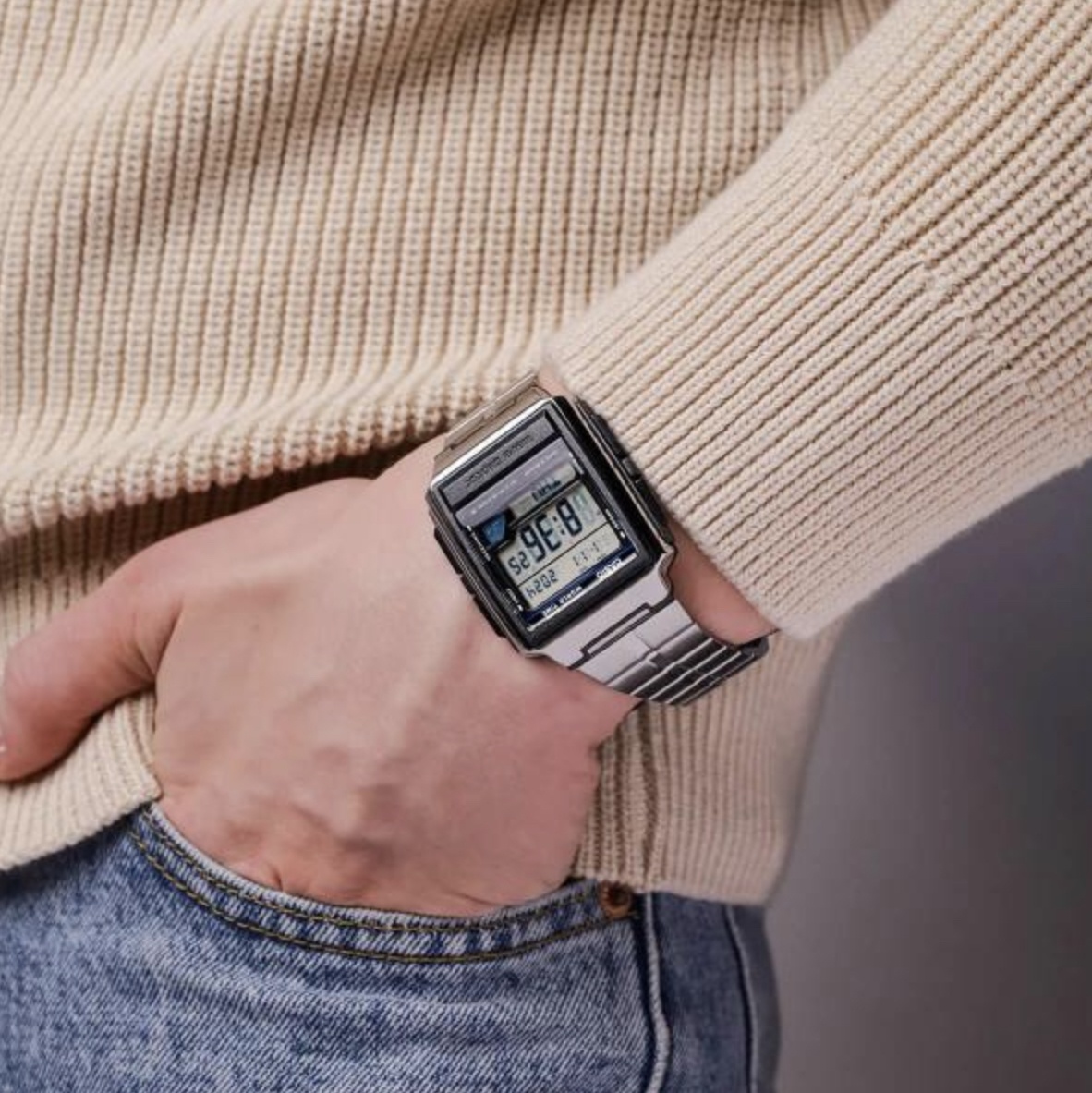 Casio WV-59RD-1AEF męski zegarek Waveceptor bransoleta - miniatura 2