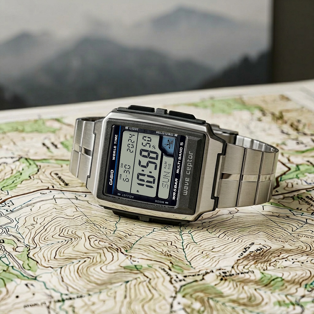 Casio WV-59RD-1AEF Waveceptor zegarek męski retro akrylowe - miniatura 8