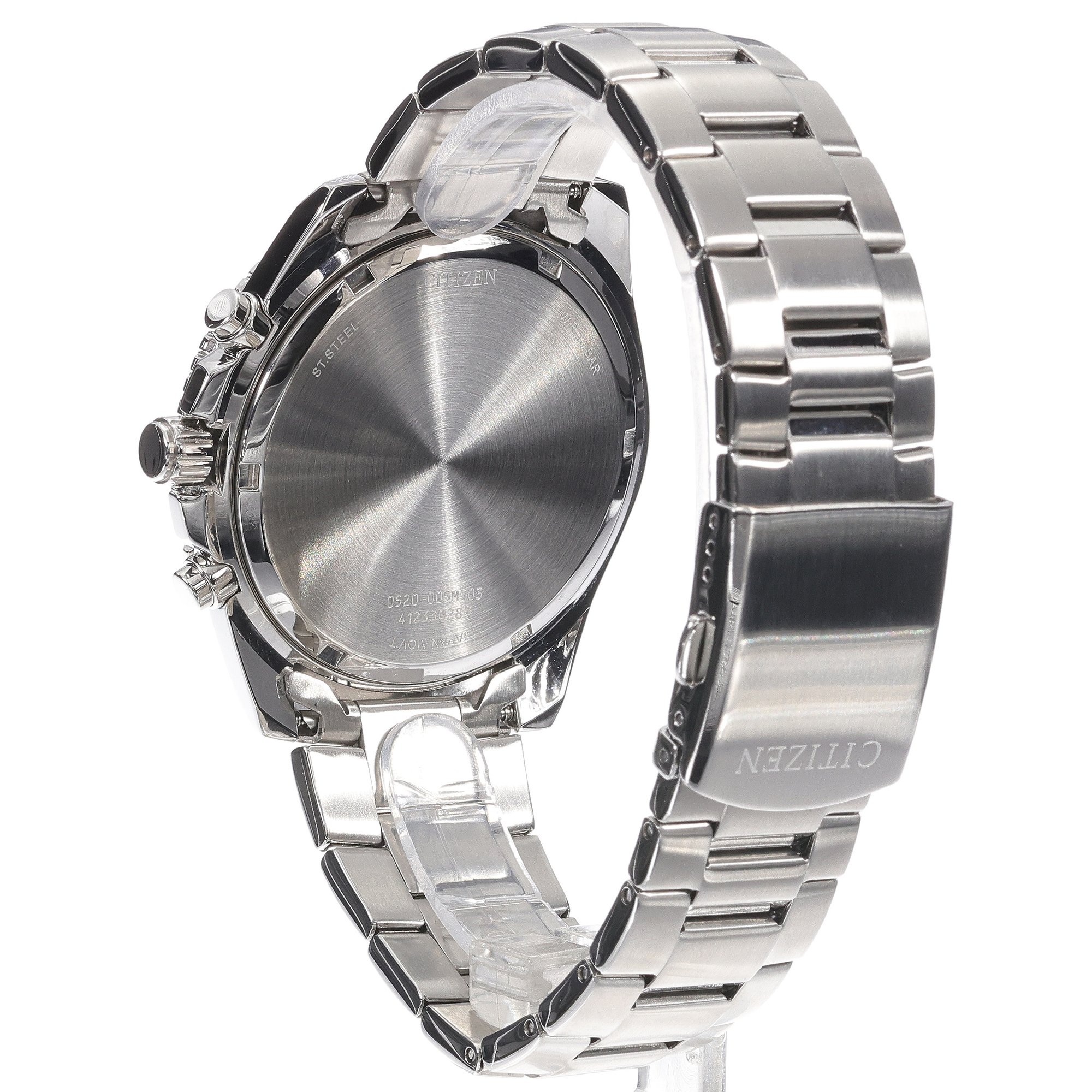 Citizen AN8201-57L zegarek srebrny sportowy Chrono bransoleta