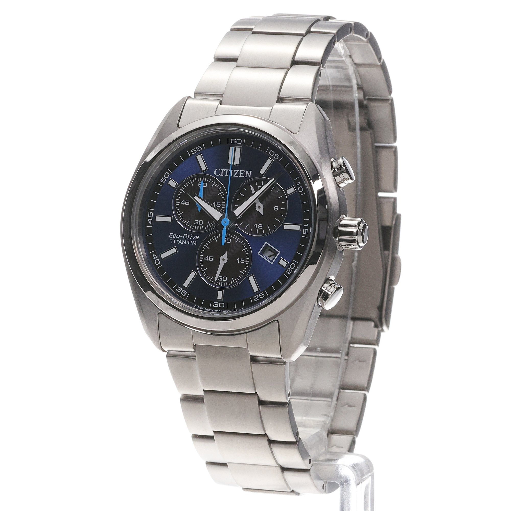 Citizen AT2590-59L Super Titanium Chrono Eco-Drive Ecodrive sportowy zegarek srebrny - miniatura 2