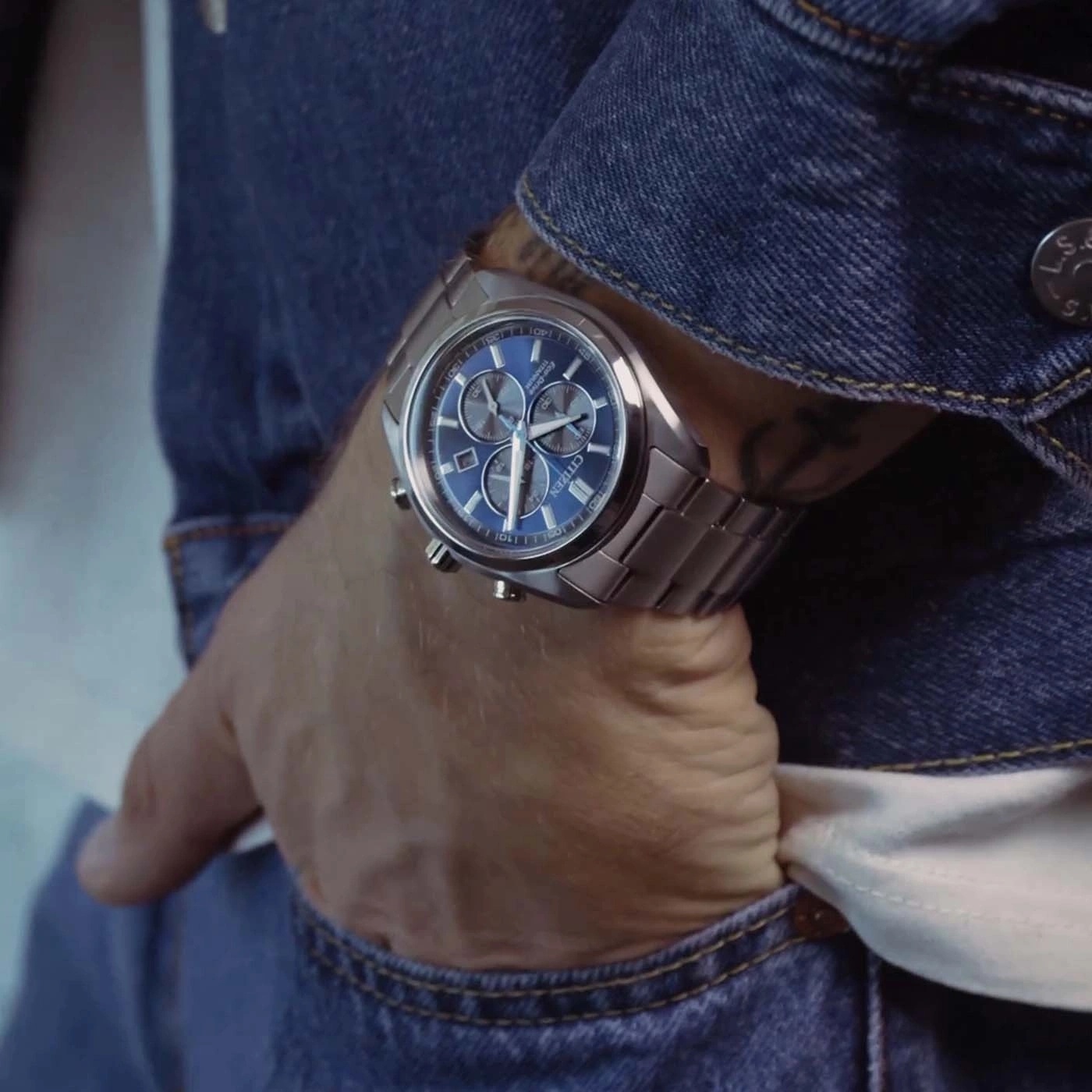 Super Titanium Chrono Eco-Drive Citizen AT2590-59L - hover