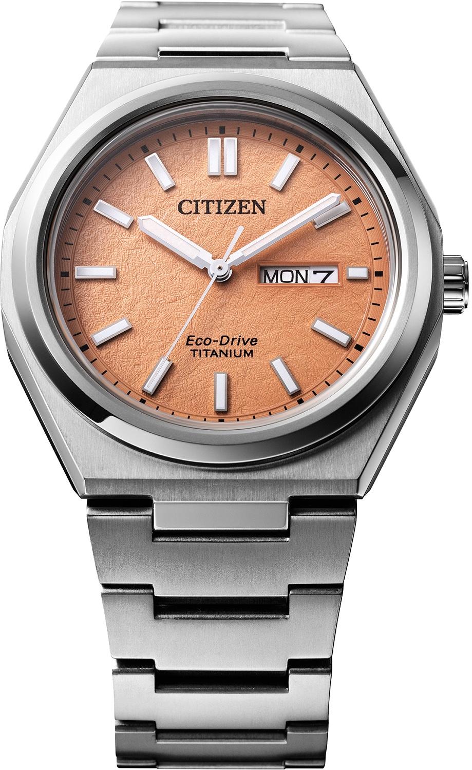 Citizen AW0130-85ZE męski zegarek Titanium bransoleta