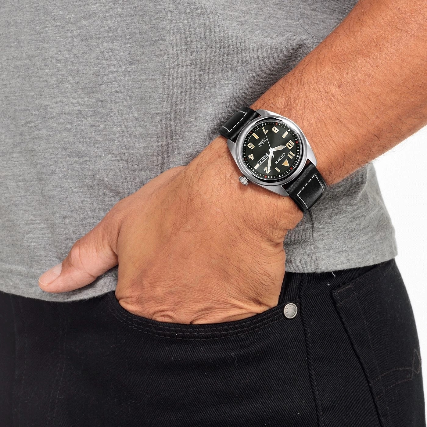Citizen BM8560-29EC Eco-Drive Titanium zegarek klasyczny Titanium - miniatura 4