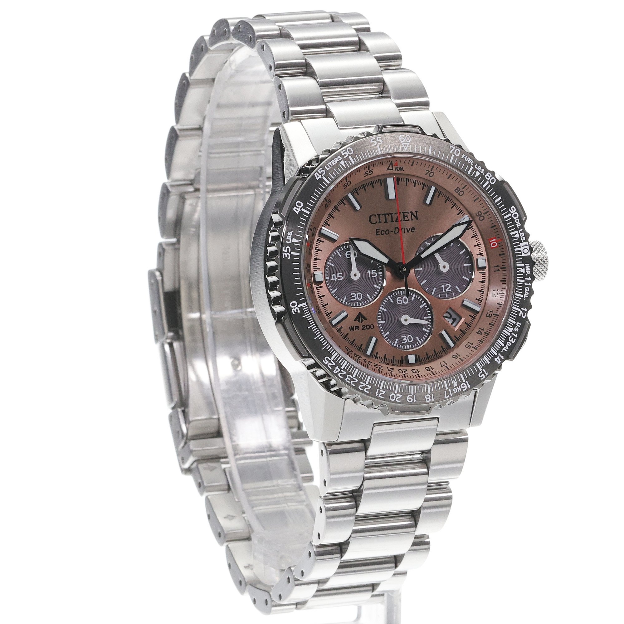 Citizen CA4664-60X zegarek srebrny sportowy Ecodrive bransoleta