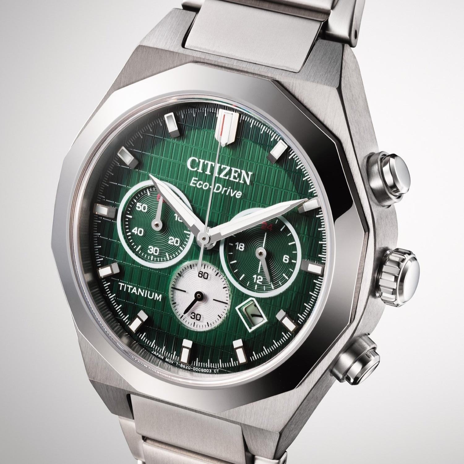 Citizen CA4691-59X Super Titanium Chrono klasyczny zegarek srebrny