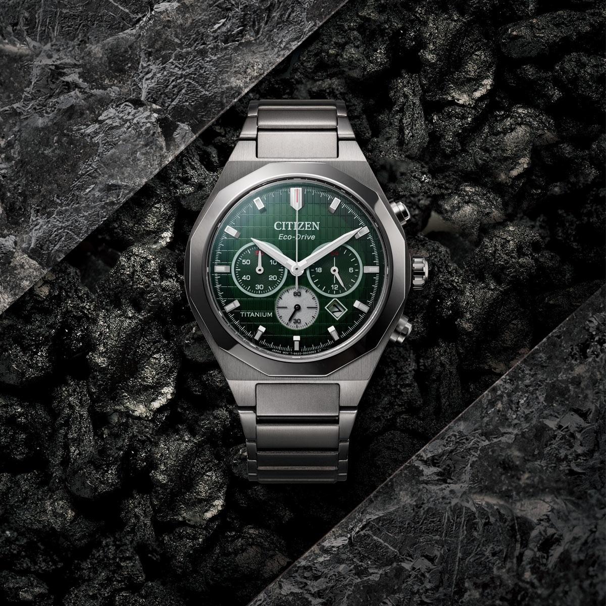 Citizen CA4691-59X Super Titanium Chrono klasyczny zegarek srebrny