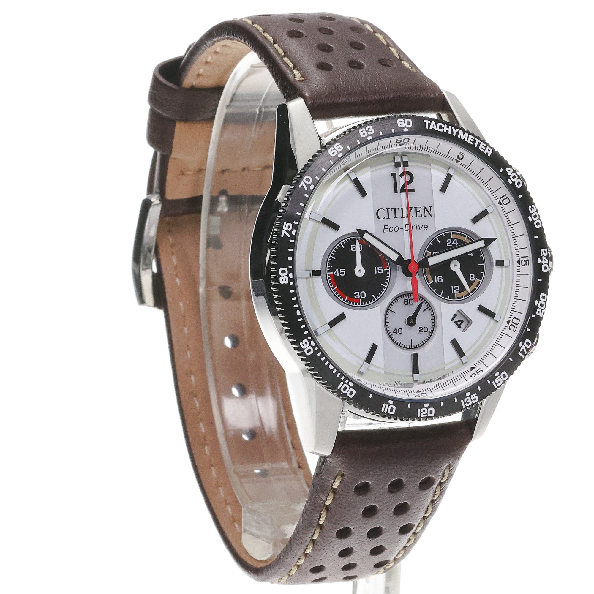 Citizen CA4714-04A zegarek srebrny sportowy Ecodrive pasek