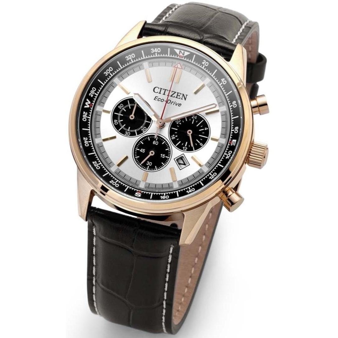 Citizen CA4723-03A Eco-Drive Pilot Chrono Ecodrive sportowy zegarek złoty - miniatura 6