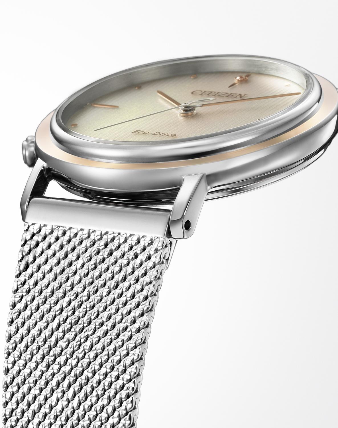 Citizen EM1006-40A Eco-Drive L Diamond SET Lady klasyczny zegarek srebrny