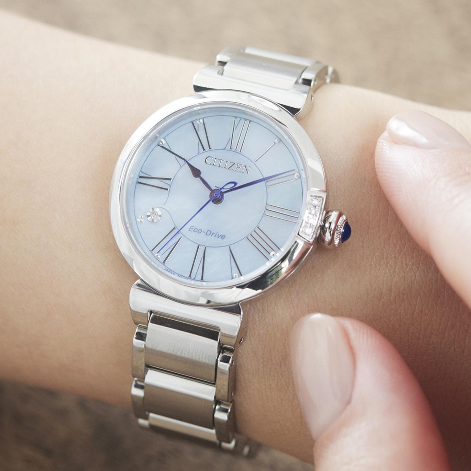 Citizen EM1060-87N zegarek damski Ecodrive srebrny - miniatura 11