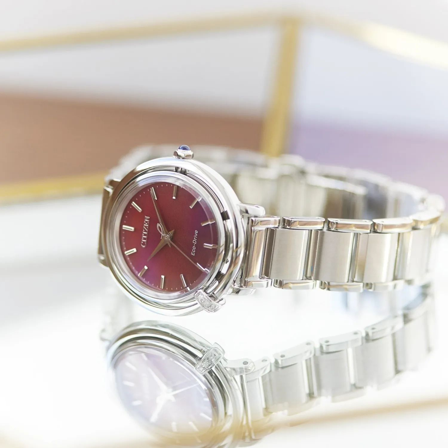 Citizen EM1090-78X Lady Citizen L Arising Elegance zegarek damski elegancki szafirowe