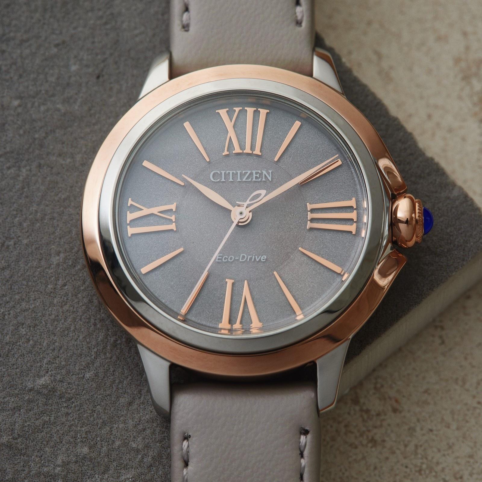 Citizen EM1166-01Z zegarek damski Ecodrive srebrny