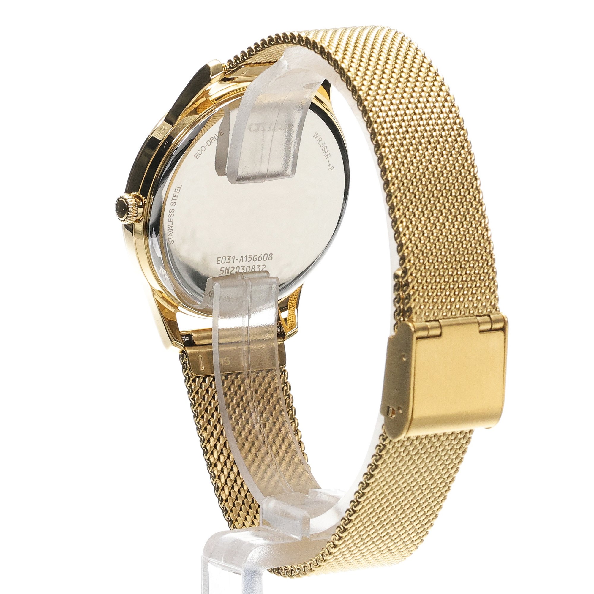 Citizen EM1222-87A zegarek złoty klasyczny Lady bransoleta