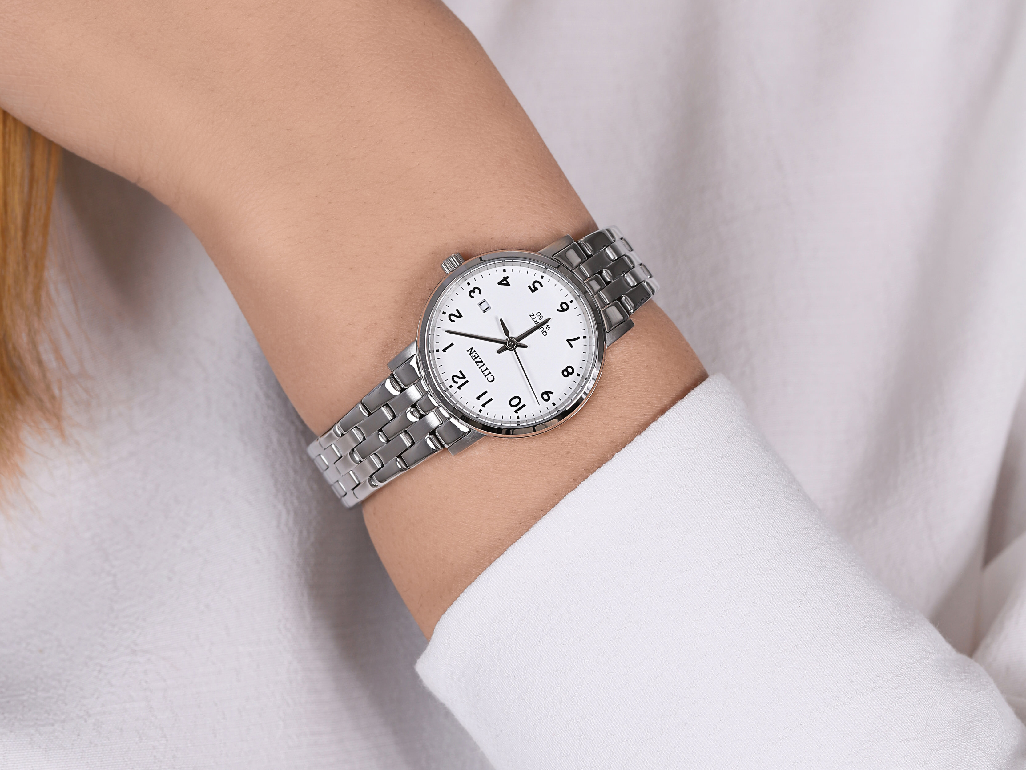 Citizen EU6090-54A zegarek srebrny klasyczny Elegance bransoleta