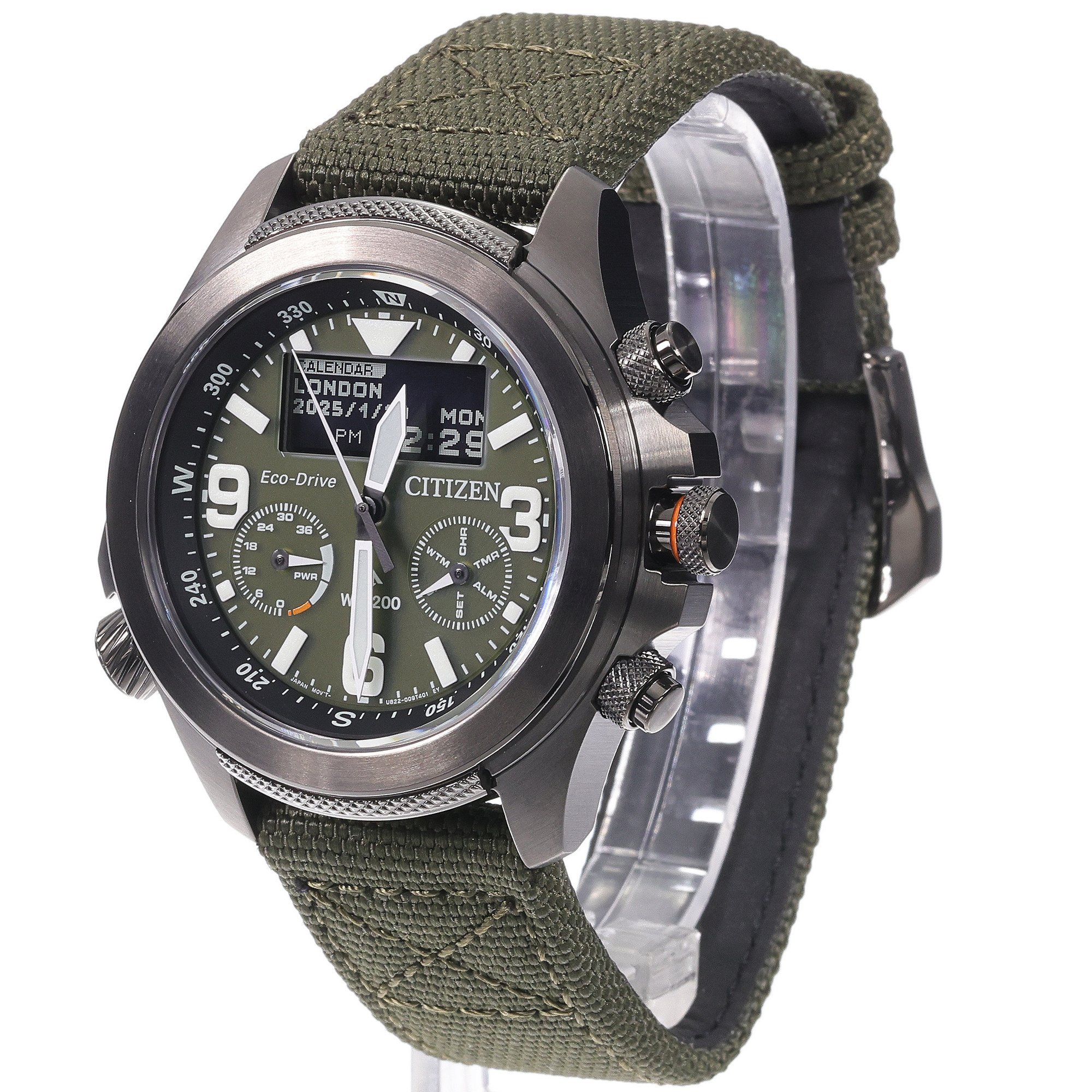 Citizen JV1005-02W zegarek szary sportowy Promaster pasek