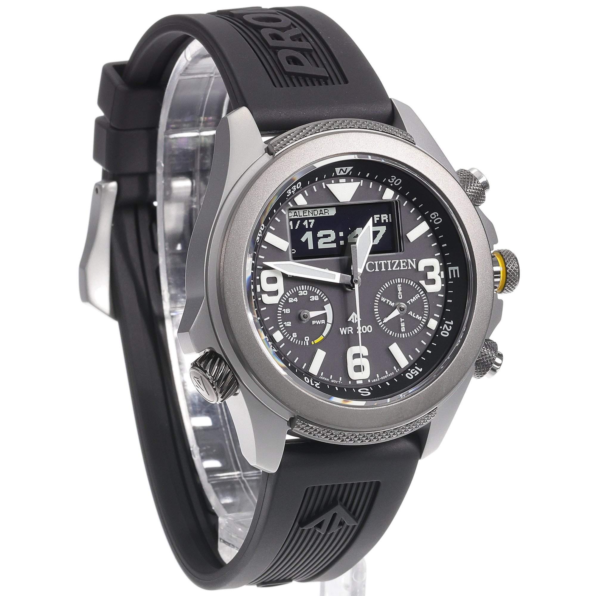 Citizen JV1007-07E zegarek srebrny sportowy Promaster pasek