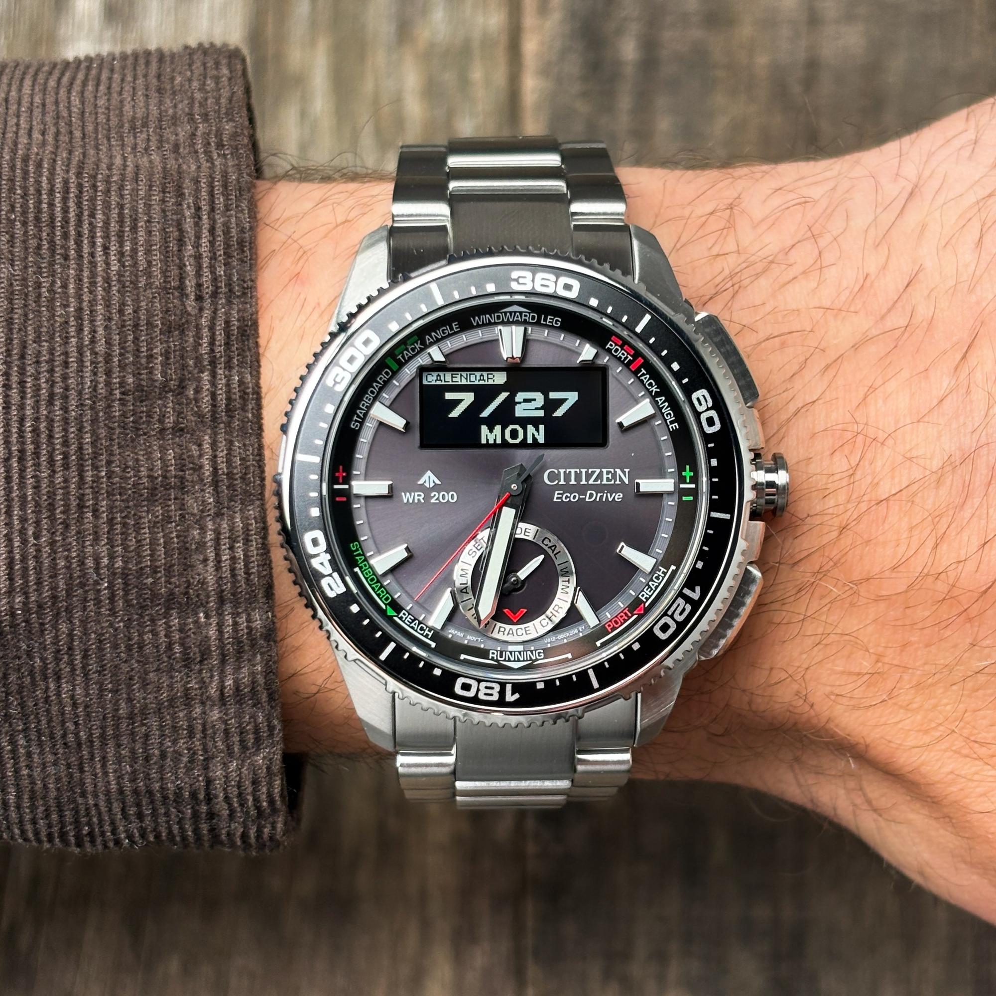 Citizen JV3001-53E Promaster Promaster Marine Wave Tracker zegarek męski sportowy szafirowe