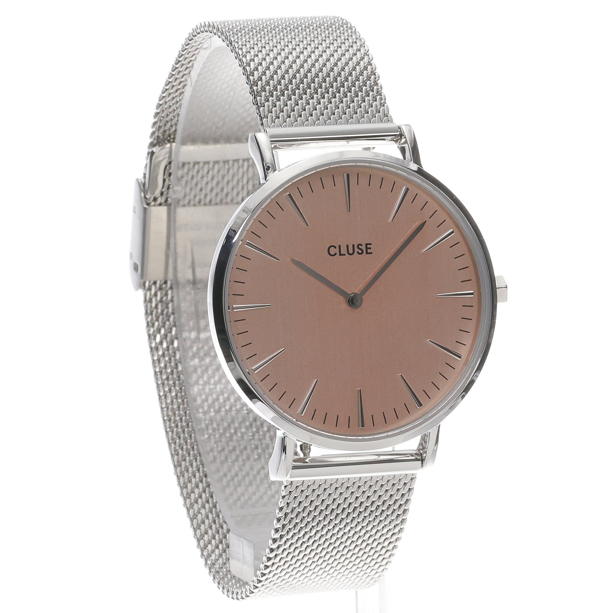 Cluse CW0101201026 Mesh silver-rose Gold Boho Chic klasyczny zegarek srebrny - miniatura 3