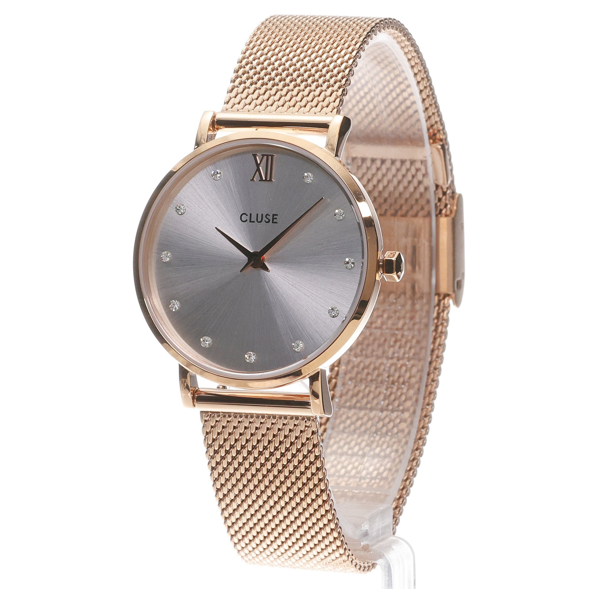 Cluse CW10205 Minuit Minuit Crystal Silver-Rose Gold zegarek damski fashion-modowy mineralne