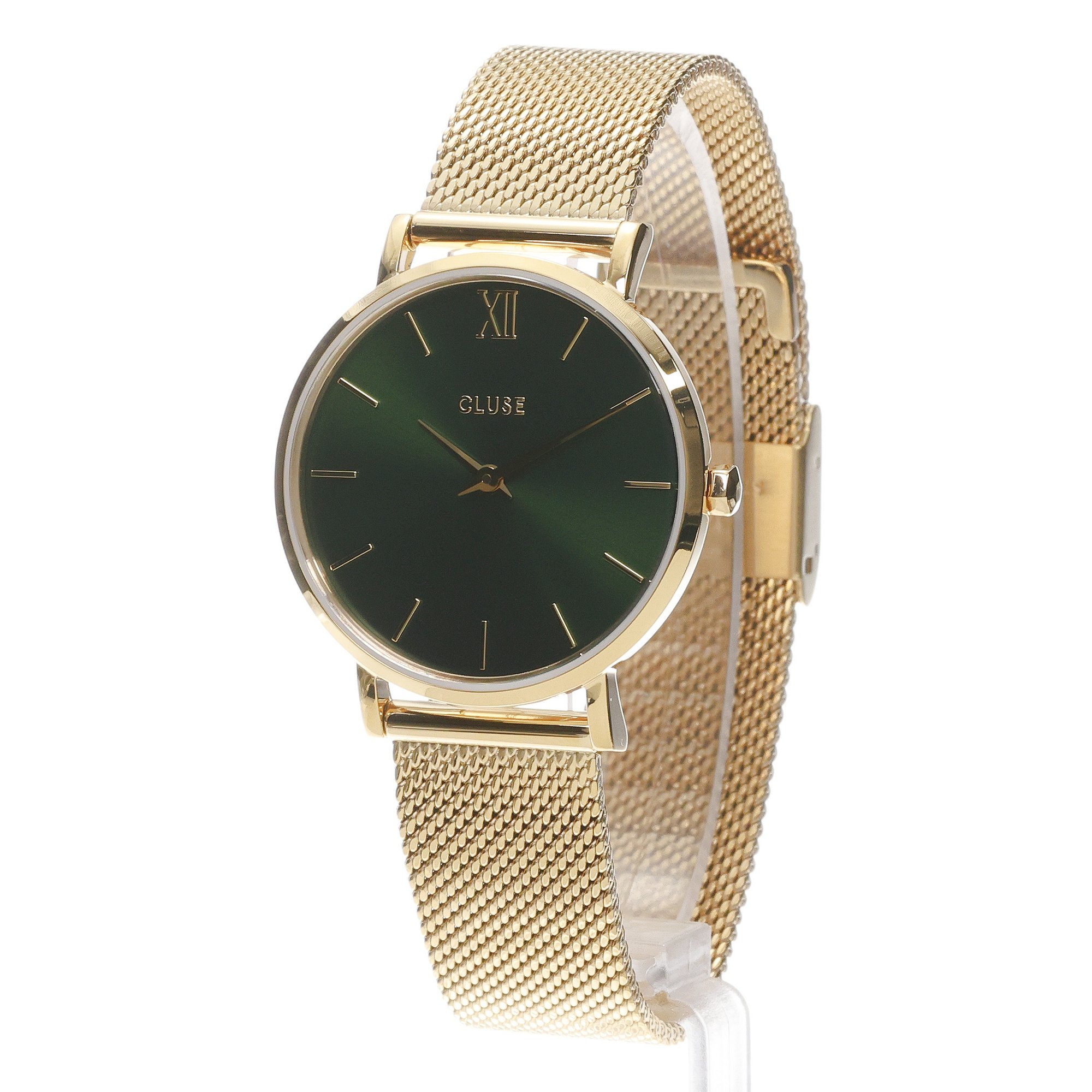 Cluse CW10206 Mesh Green Gold Colour zegarek klasyczny Minuit
