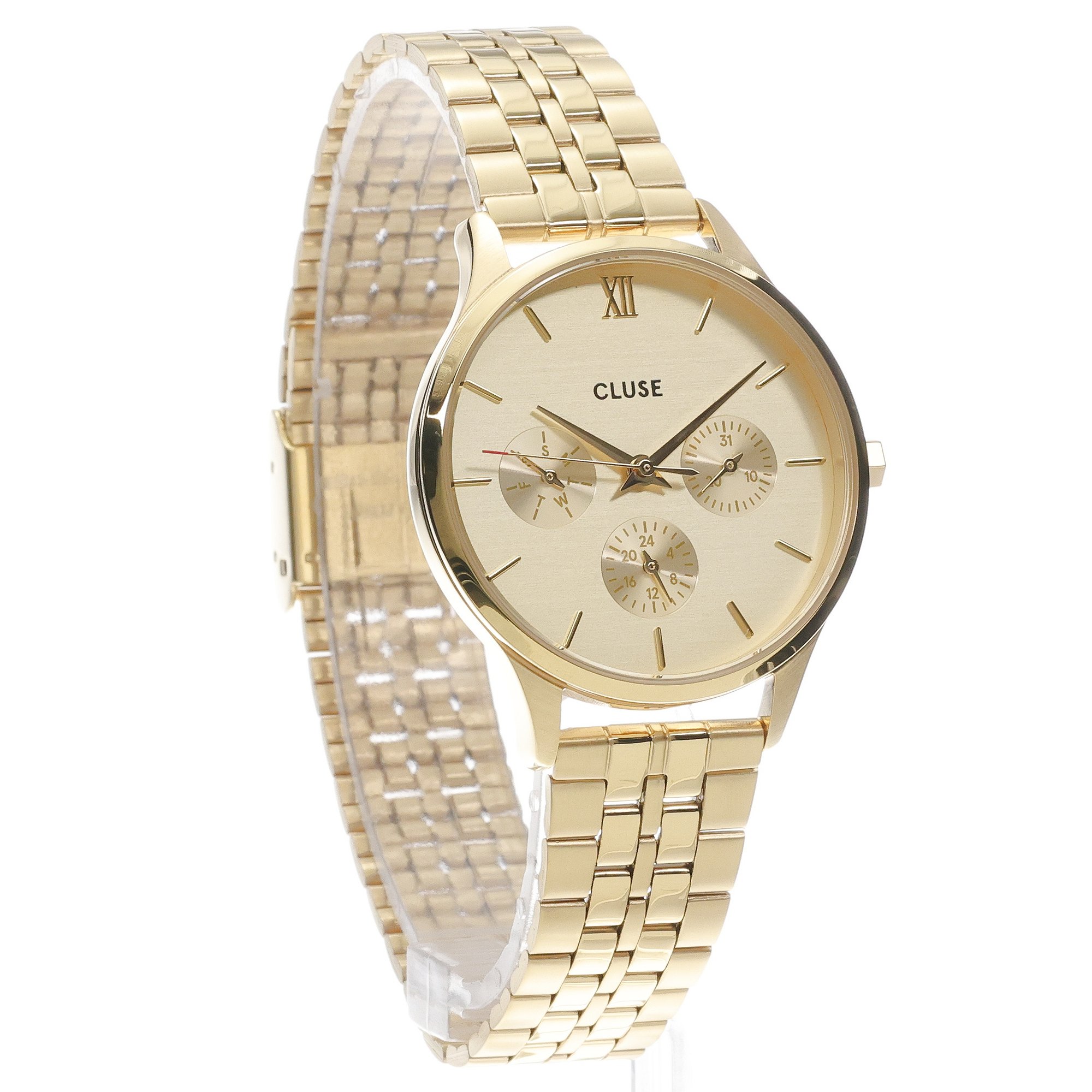 Cluse CW10701 Minuit Multifunction Full Gold Minuit klasyczny zegarek złoty