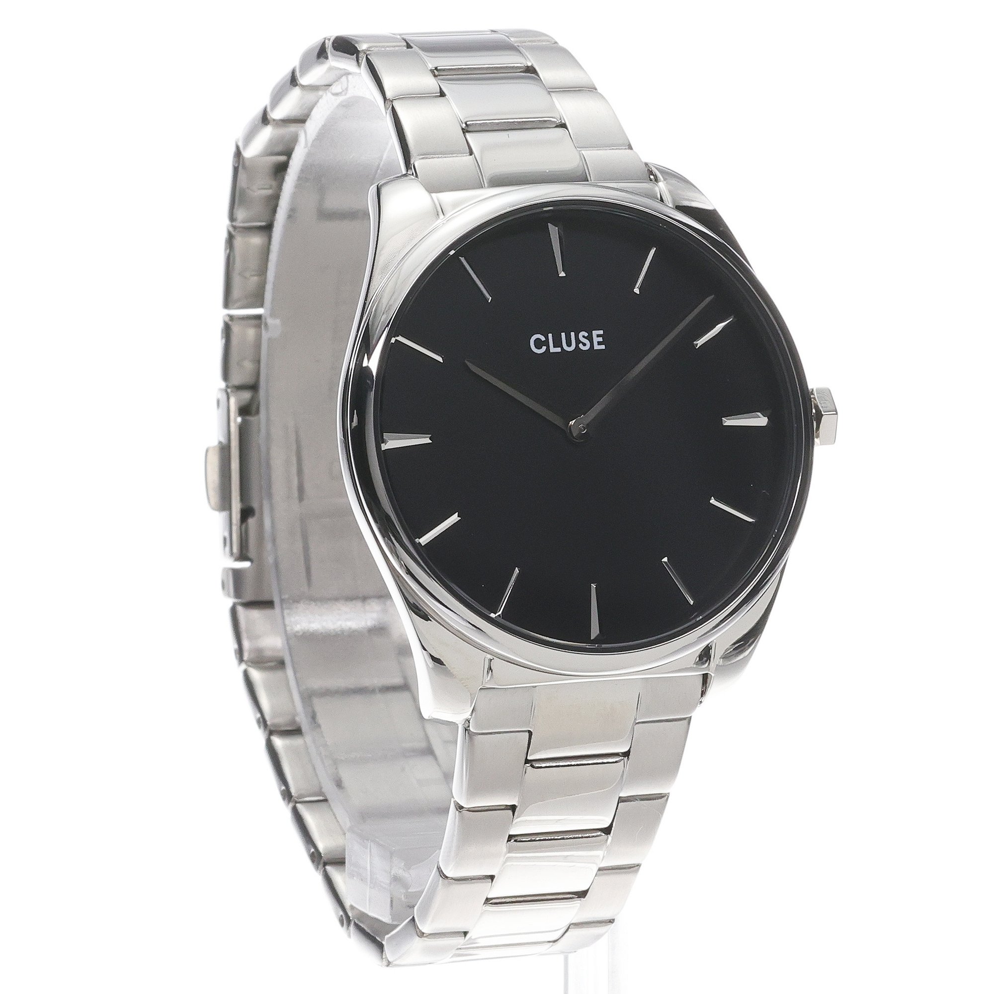 Cluse CW11103 Steel Black Silver Colour Feroce klasyczny zegarek srebrny - miniatura 3