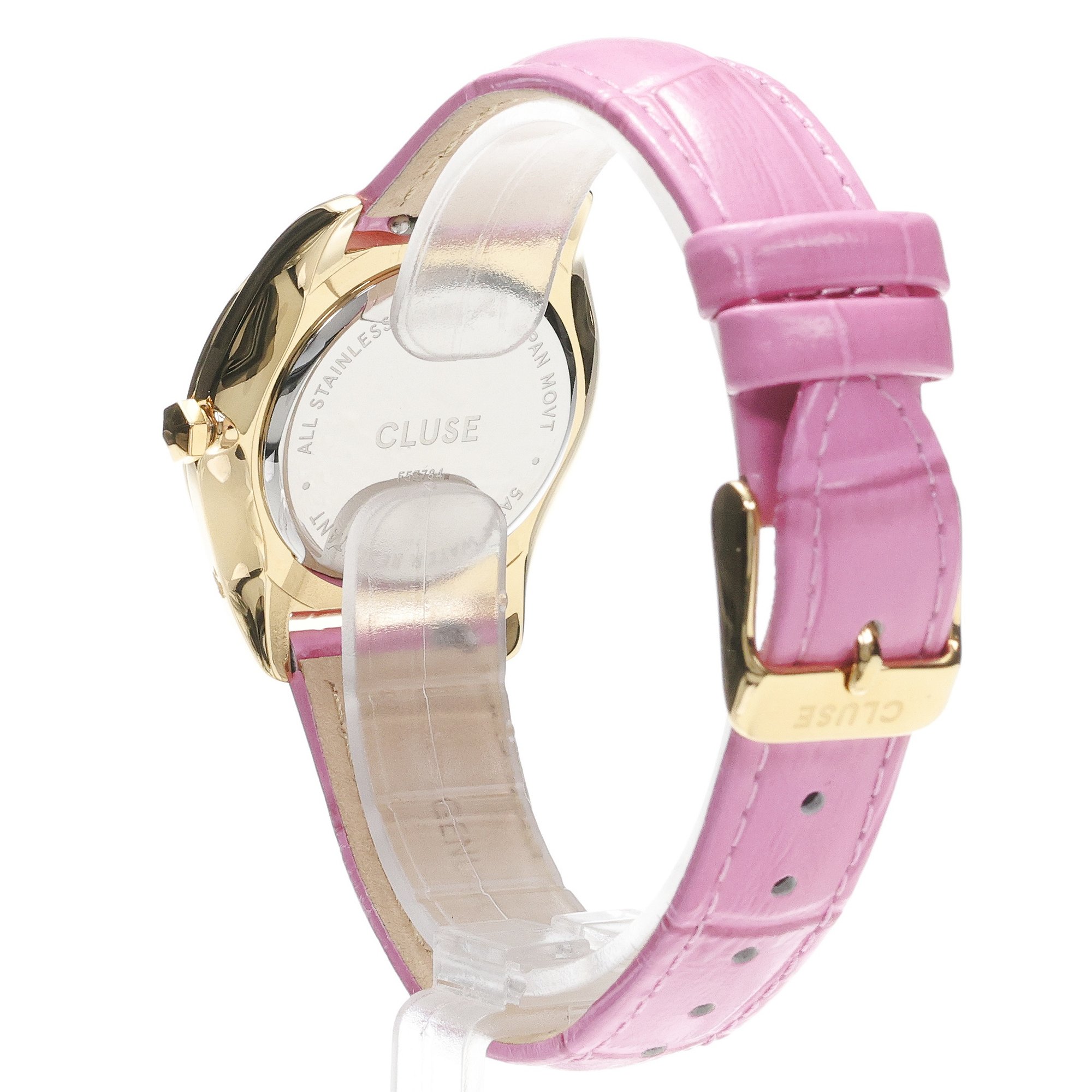 Cluse CW11213 Feroce Petite Croco Pink-Gold zegarek damski klasyczny mineralne - miniatura 4