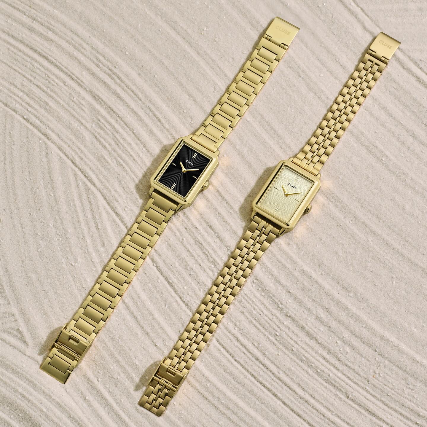Cluse CW11511 Fluette Steel Sand Texture Gold Fluette klasyczny zegarek złoty - miniatura 10