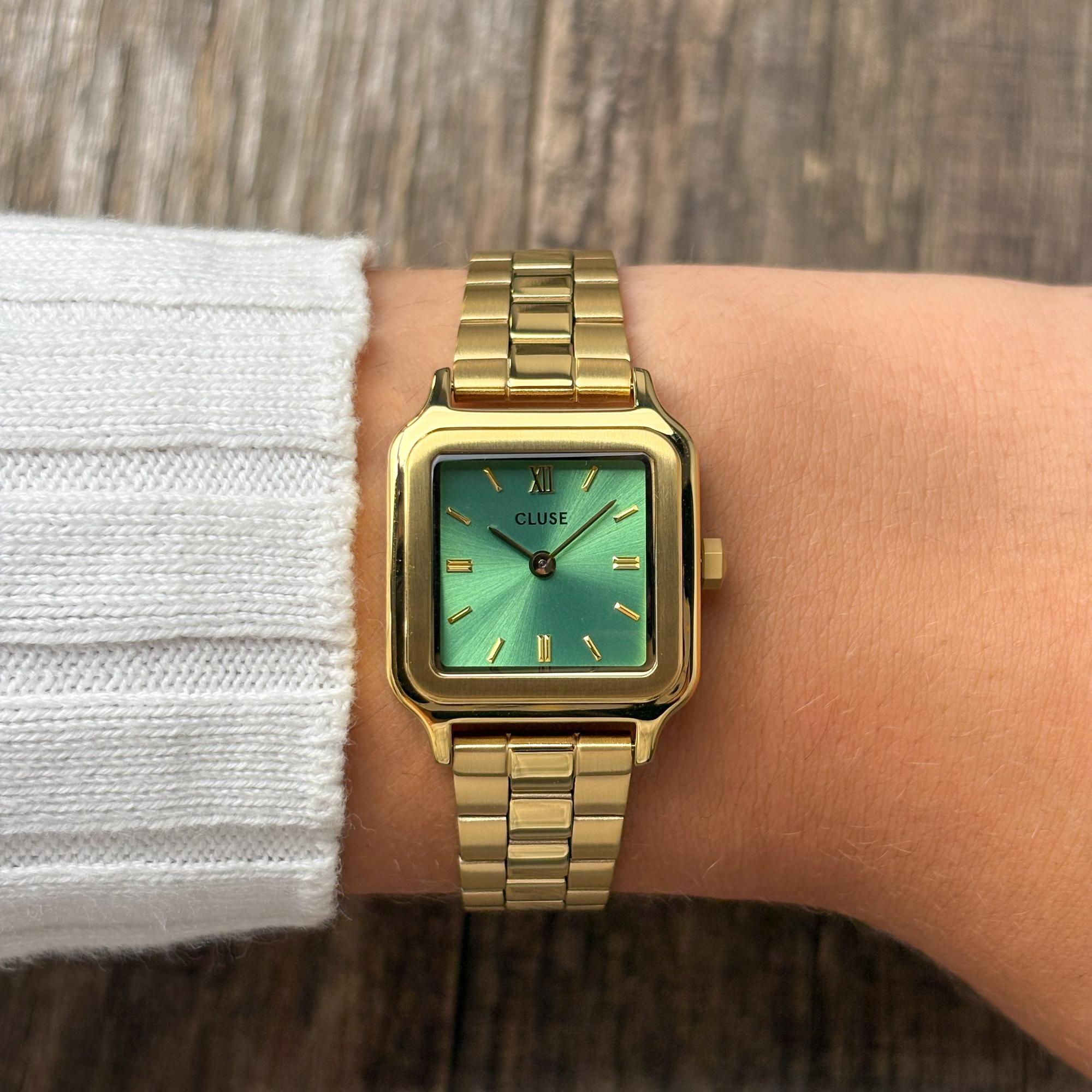 Cluse CW11809 Gracieuse Petite Light Green-Gold Gracieuse fashion-modowy zegarek złoty - miniatura 9