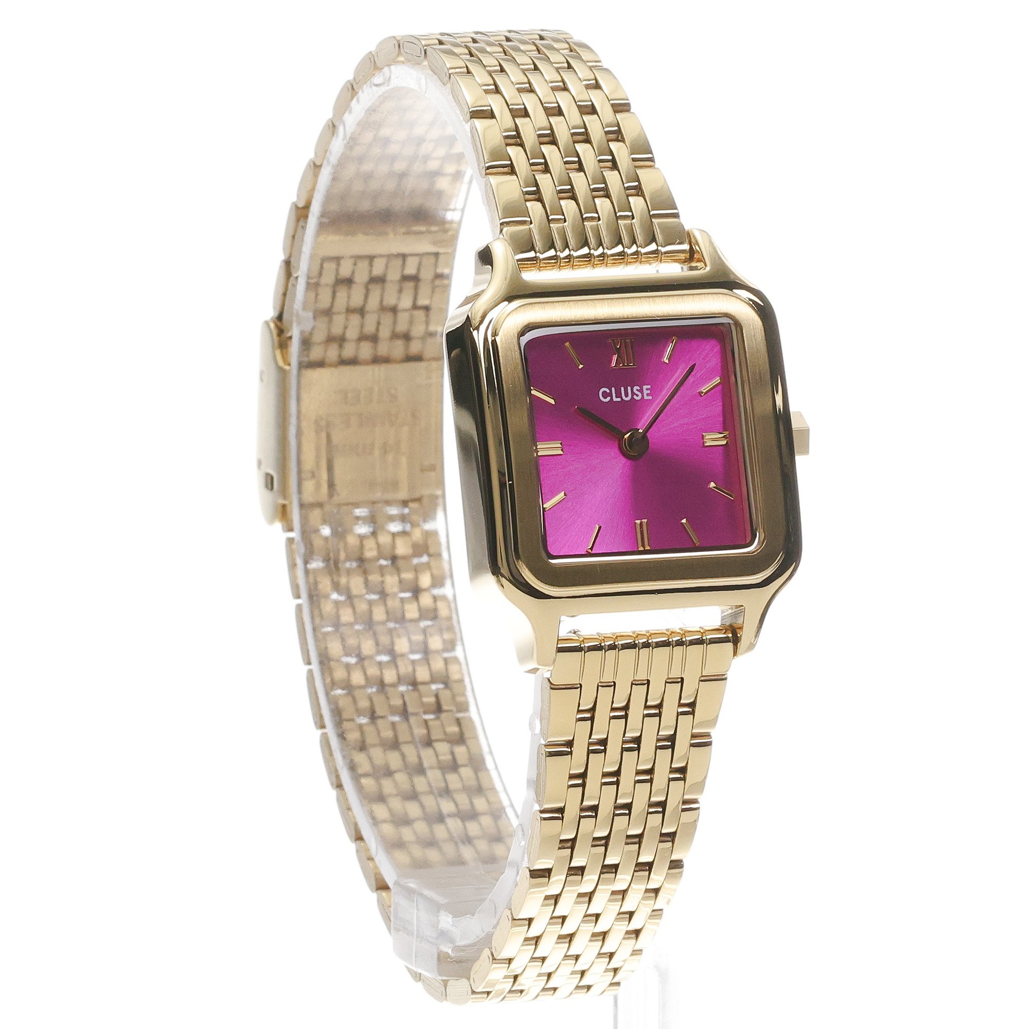 Cluse CW11829 Gracieuse Gracieuse Petite Steel Fuchsia Pink Gold zegarek damski klasyczny mineralne - miniatura 3