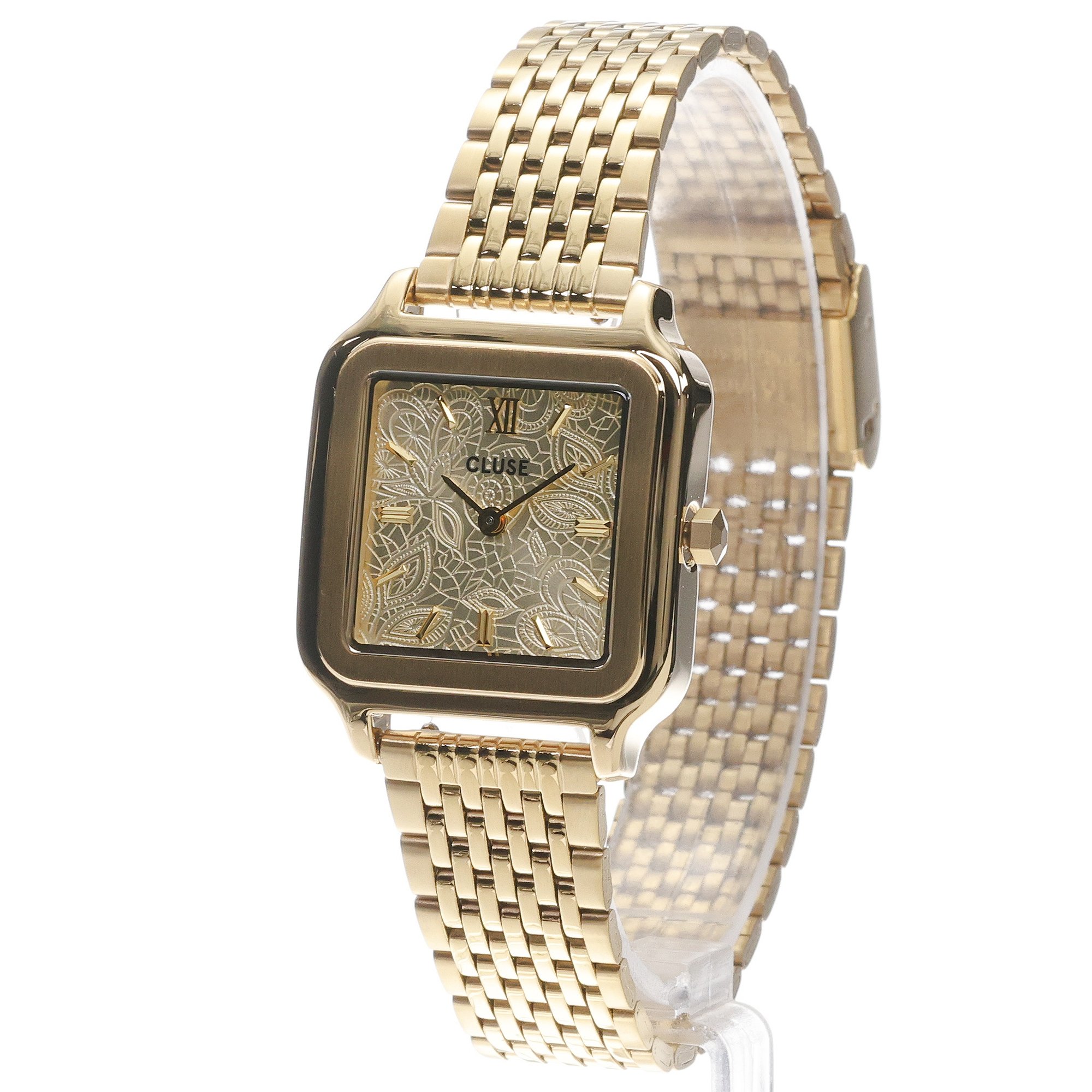 Cluse CW11912 Gracieuse Steel Lace Textured Gold Gracieuse klasyczny zegarek złoty