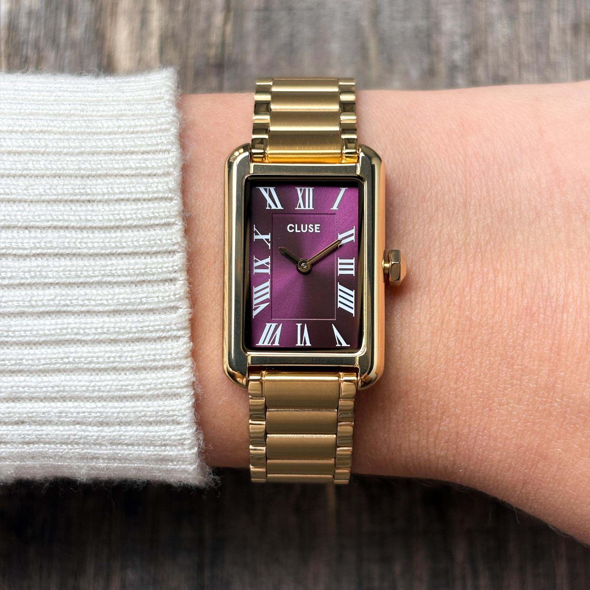 Cluse CW15004 Belisenna Steel Wine Gold Cluse klasyczny zegarek złoty