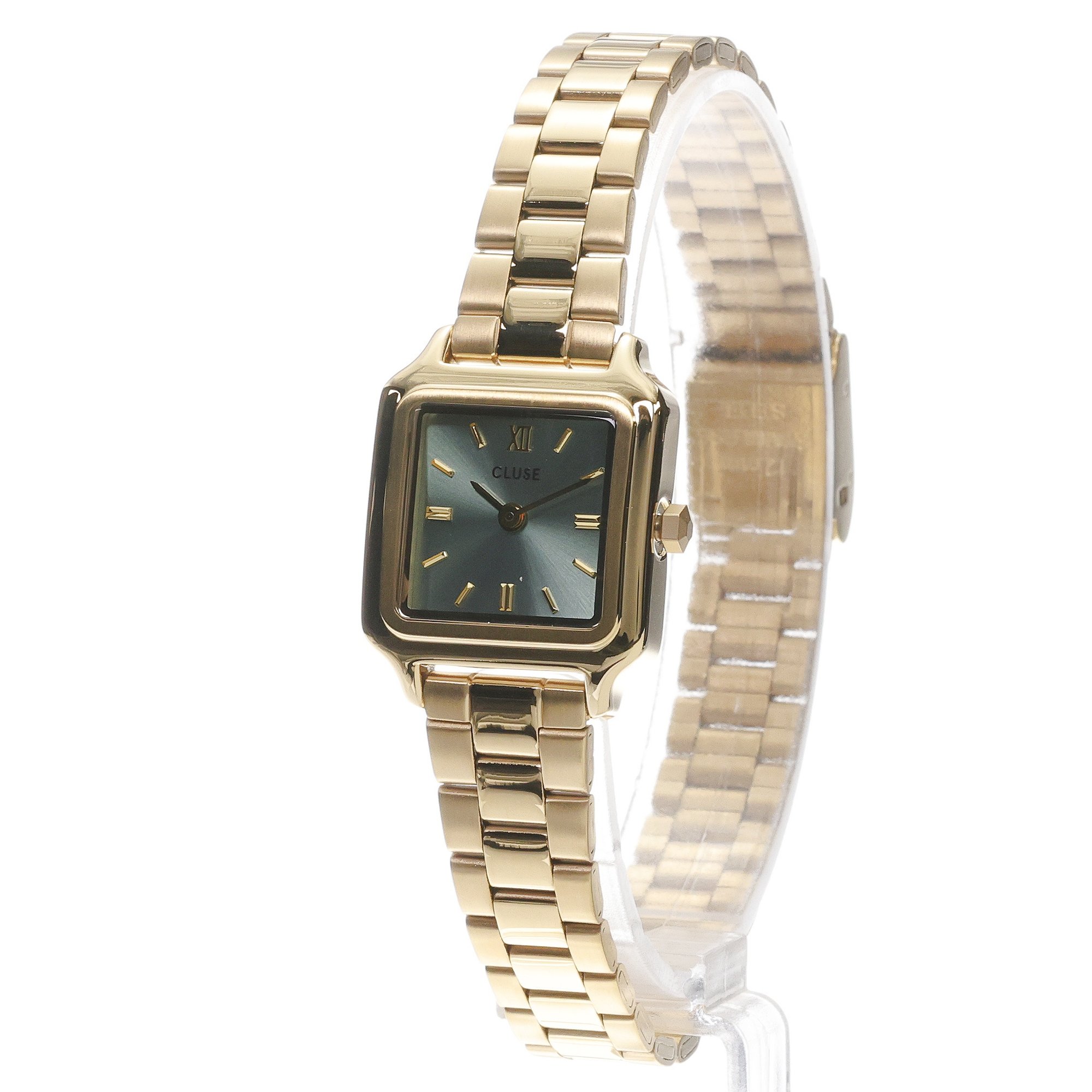 Cluse CW15505 Gracieuse Gracieuse Mini Steel Sage Green Gold zegarek damski klasyczny mineralne
