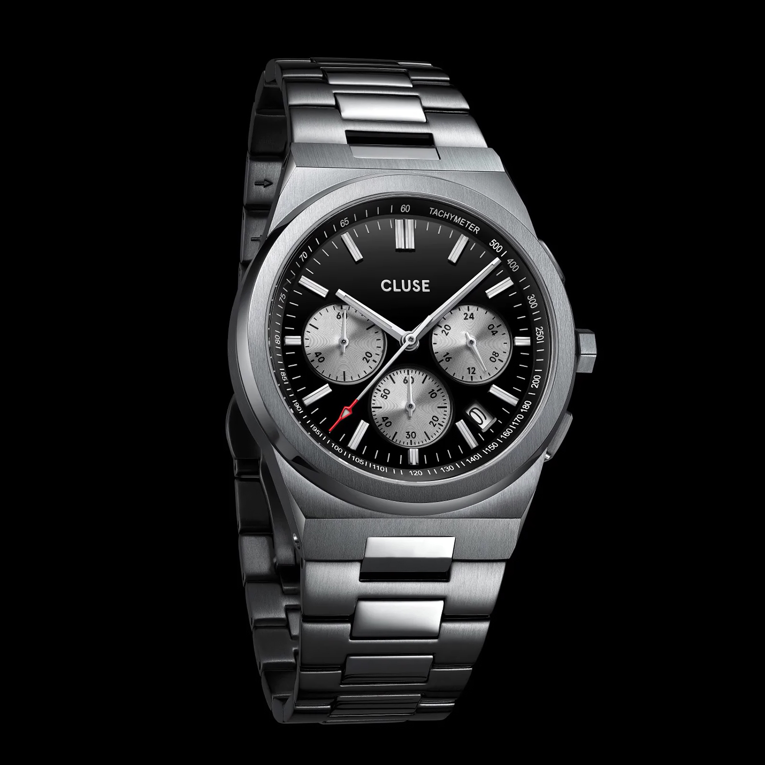 Cluse CW20806 zegarek srebrny sportowy Vigoureux bransoleta