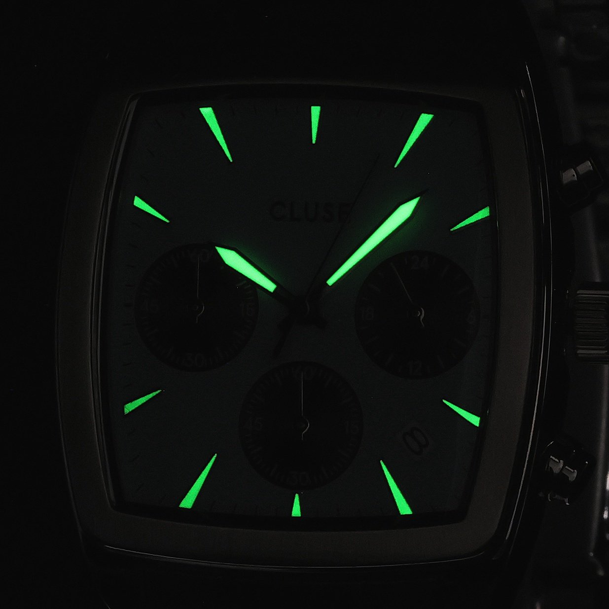 Cluse CW52005 Quartaut Chrono Steel Blue and Black Silver Cluse klasyczny zegarek srebrny - miniatura 5