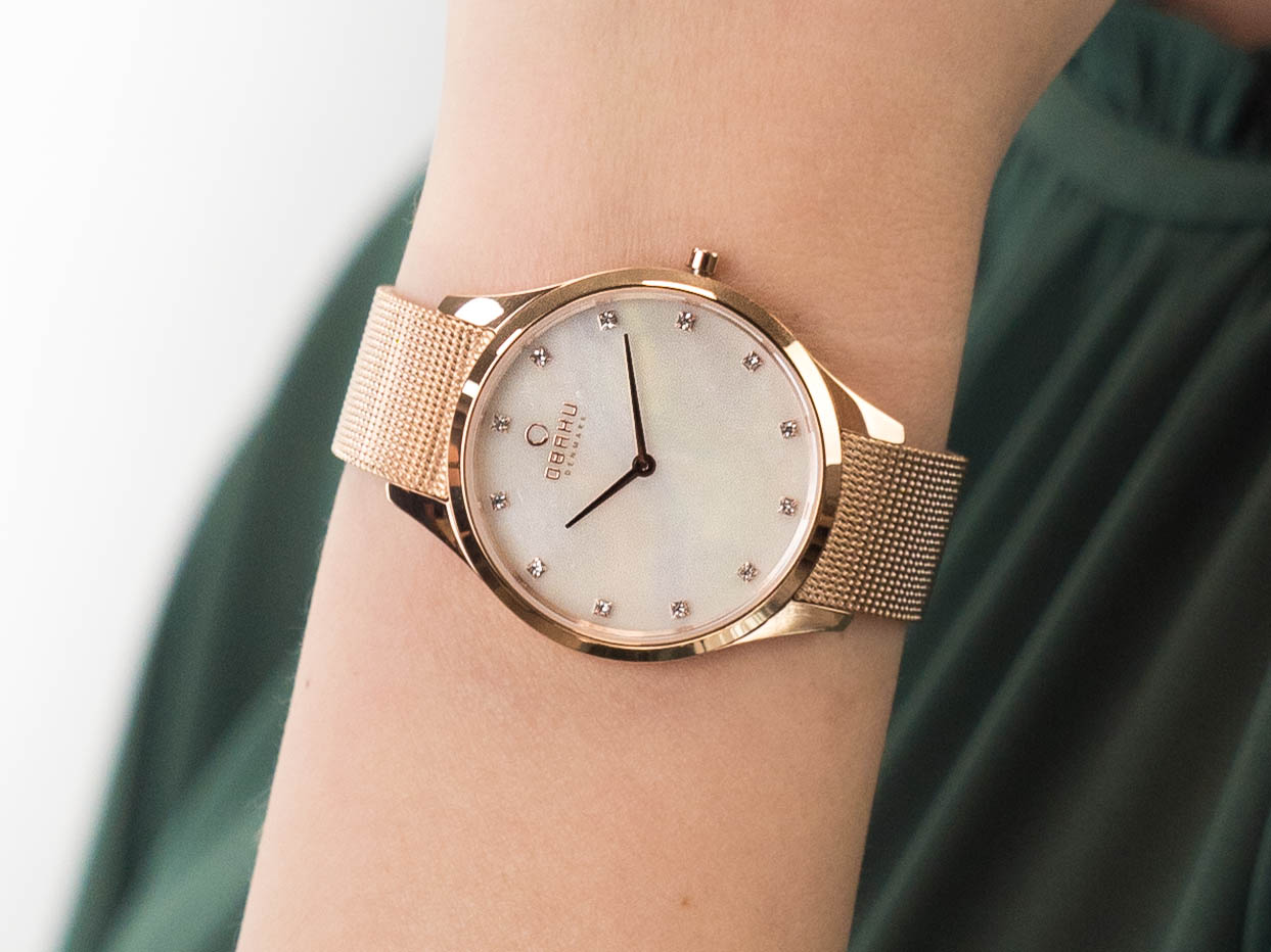 Obaku Denmark V217LXVWMV FIN - ROSE zegarek fashion/modowy Slim - miniatura 2
