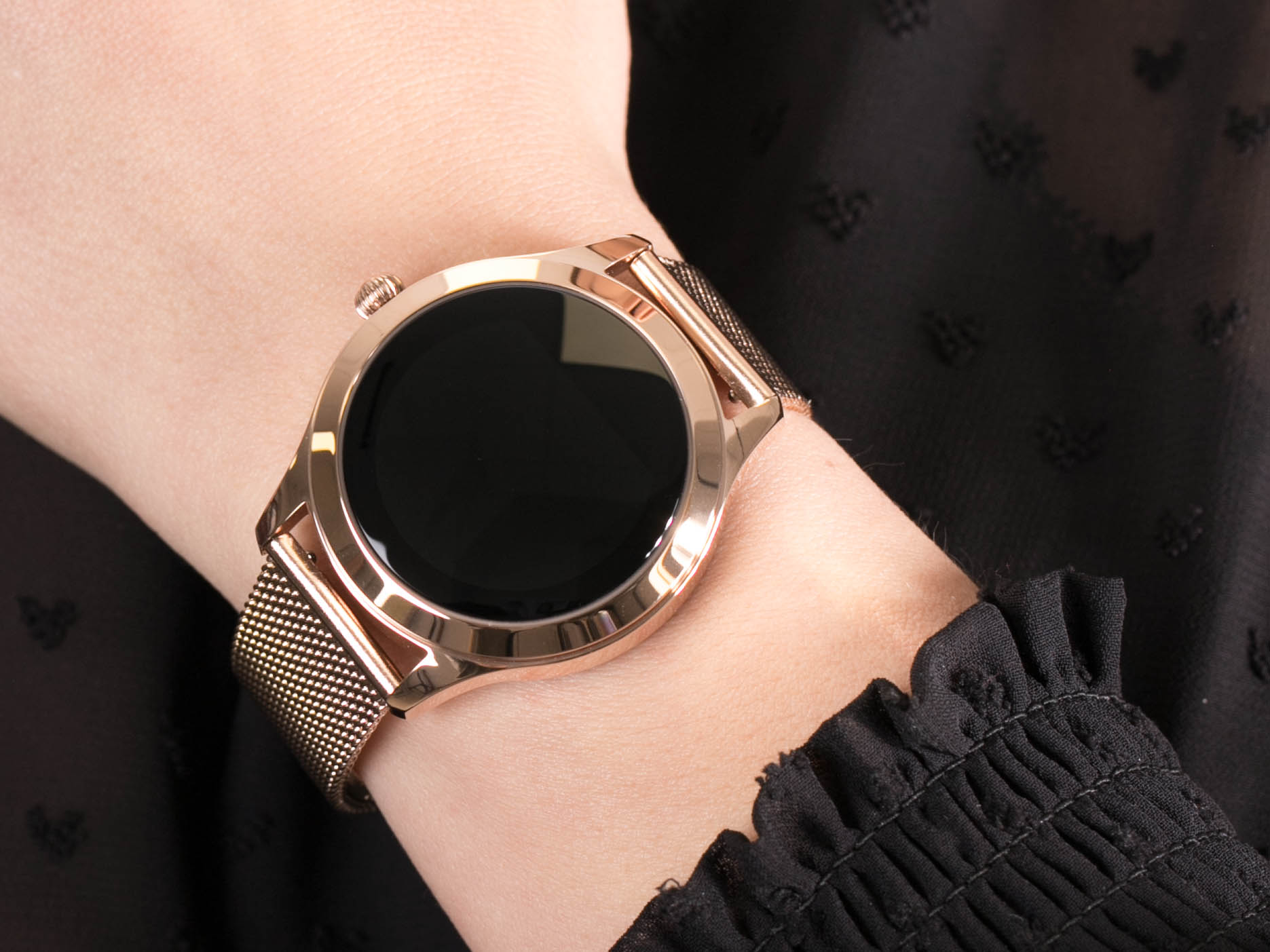 Zegarek Rubicon Smartwatch Rubicon RNBE37 różowe złoto - damski  - miniatura 2
