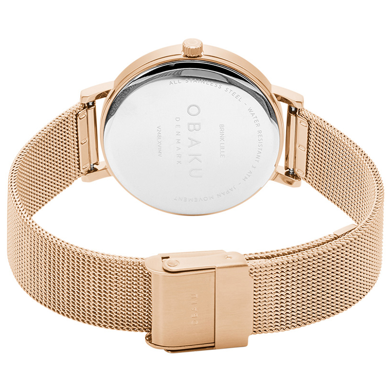 Obaku Denmark V248LXVIMV BRINK LILLE - ROSE zegarek klasyczny Slim - miniatura 8