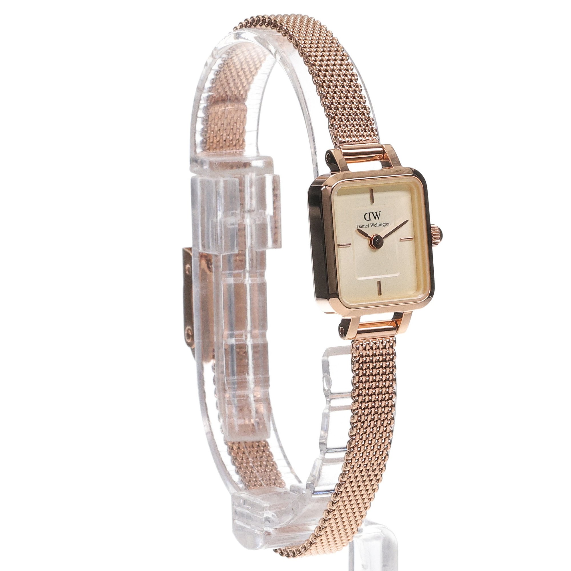 Daniel Wellington DW00100651 zegarek różowe złoto klasyczny Quadro bransoleta