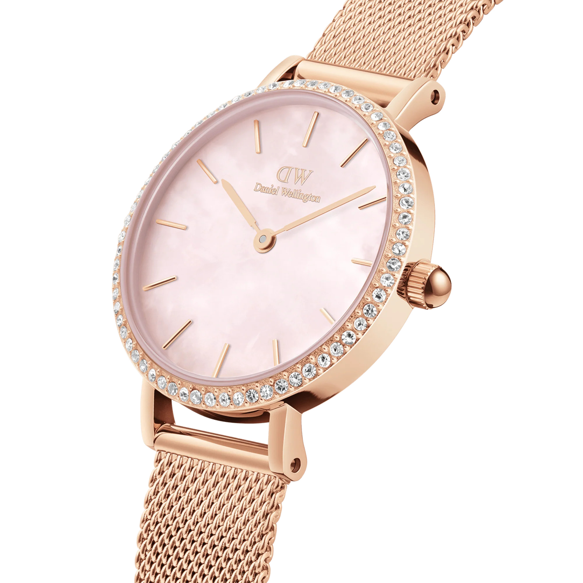Daniel Wellington DW00100663 Petite Lumine Bezel Melrose Pink MOP 28 mm zegarek klasyczny Petite - miniatura 5