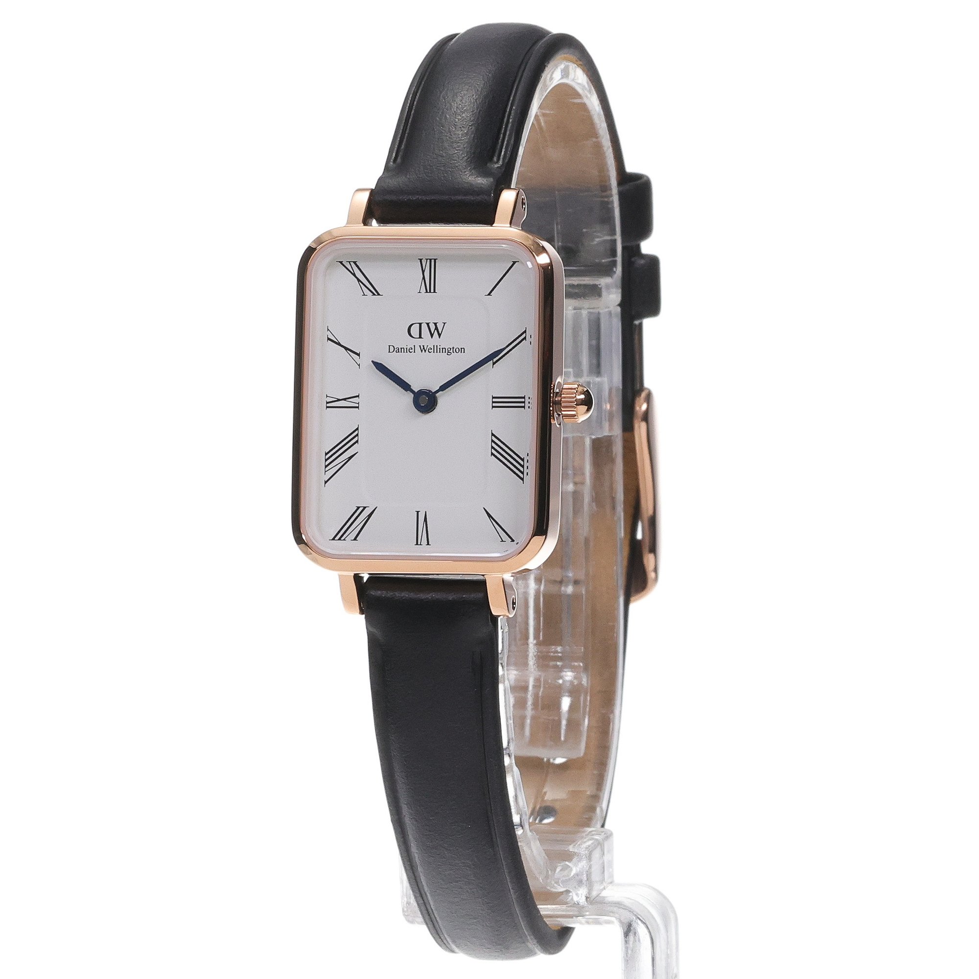 Daniel Wellington DW00100689 Quadro Quadro Roman Numerals Sheffield Rose Gold 20mm zegarek damski klasyczny mineralne - miniatura 2
