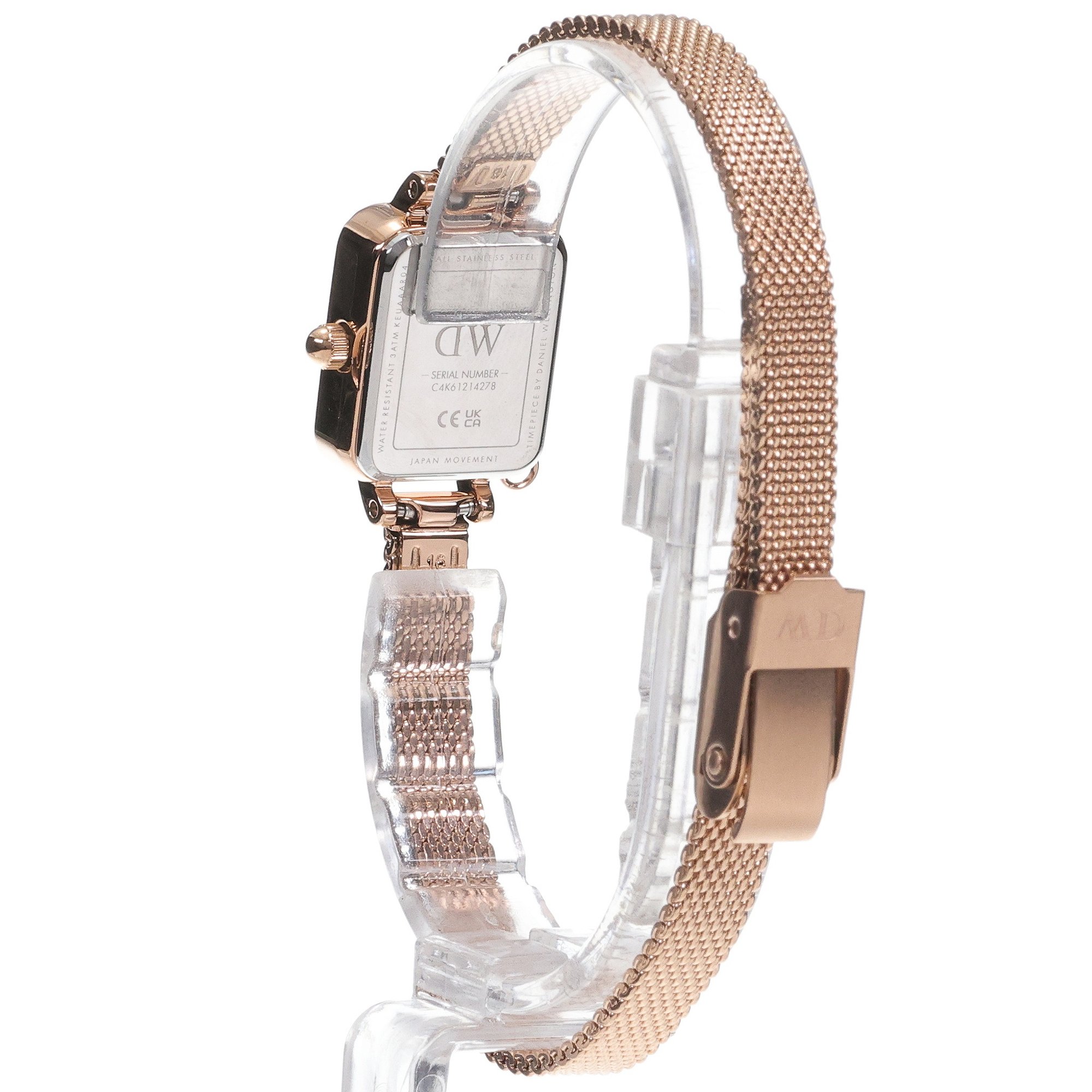 Daniel Wellington DW00100751 Quadro Mini Crystal Zodiac Rose Gold Stainless Steel 15mm Quadro biżuteryjny zegarek różowe złoto - miniatura 4