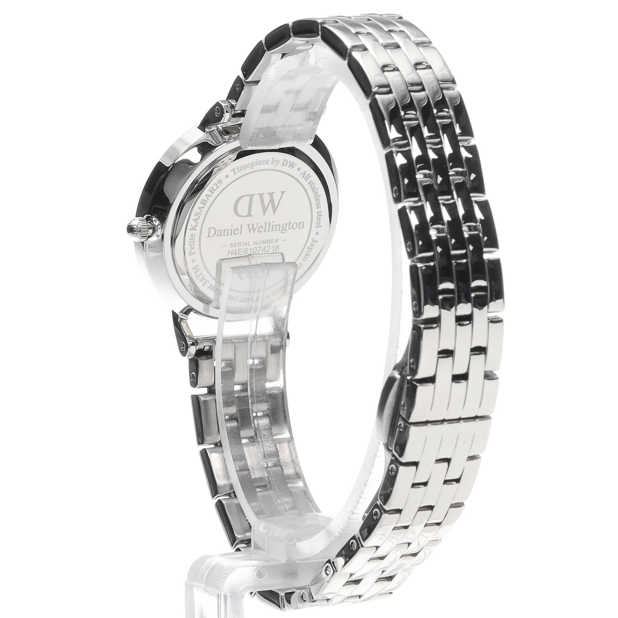 Daniel Wellington DW00100859 Damskie Petite Roman Numerals Date 5-link Silver zegarek damski klasyczny mineralne