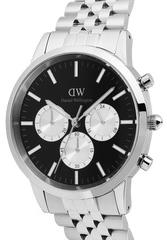 Daniel Wellington DW00100873 Iconic Chronograph Arch 5-Link Arctic Panda Silver zegarek sportowy Męskie