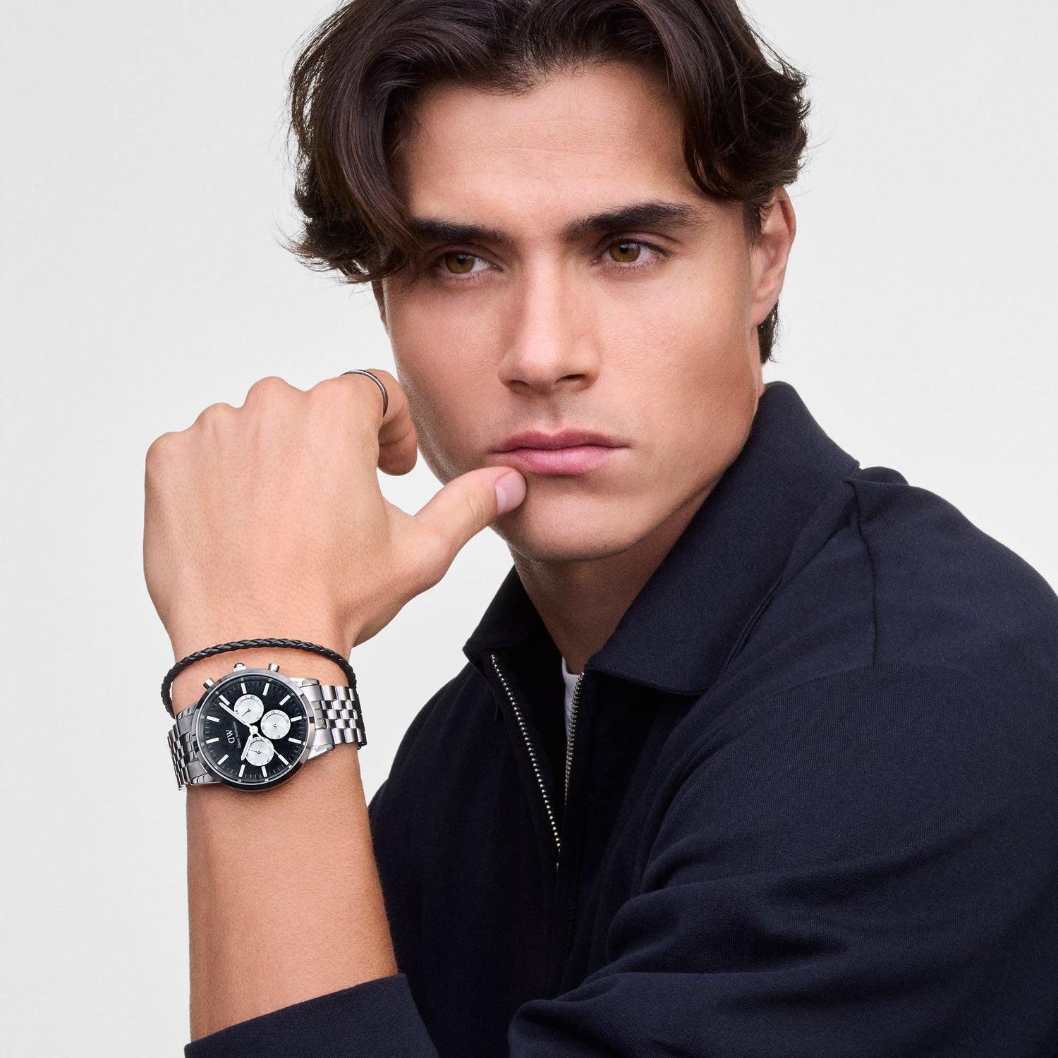 Daniel Wellington DW00100873 zegarek srebrny sportowy Męskie bransoleta