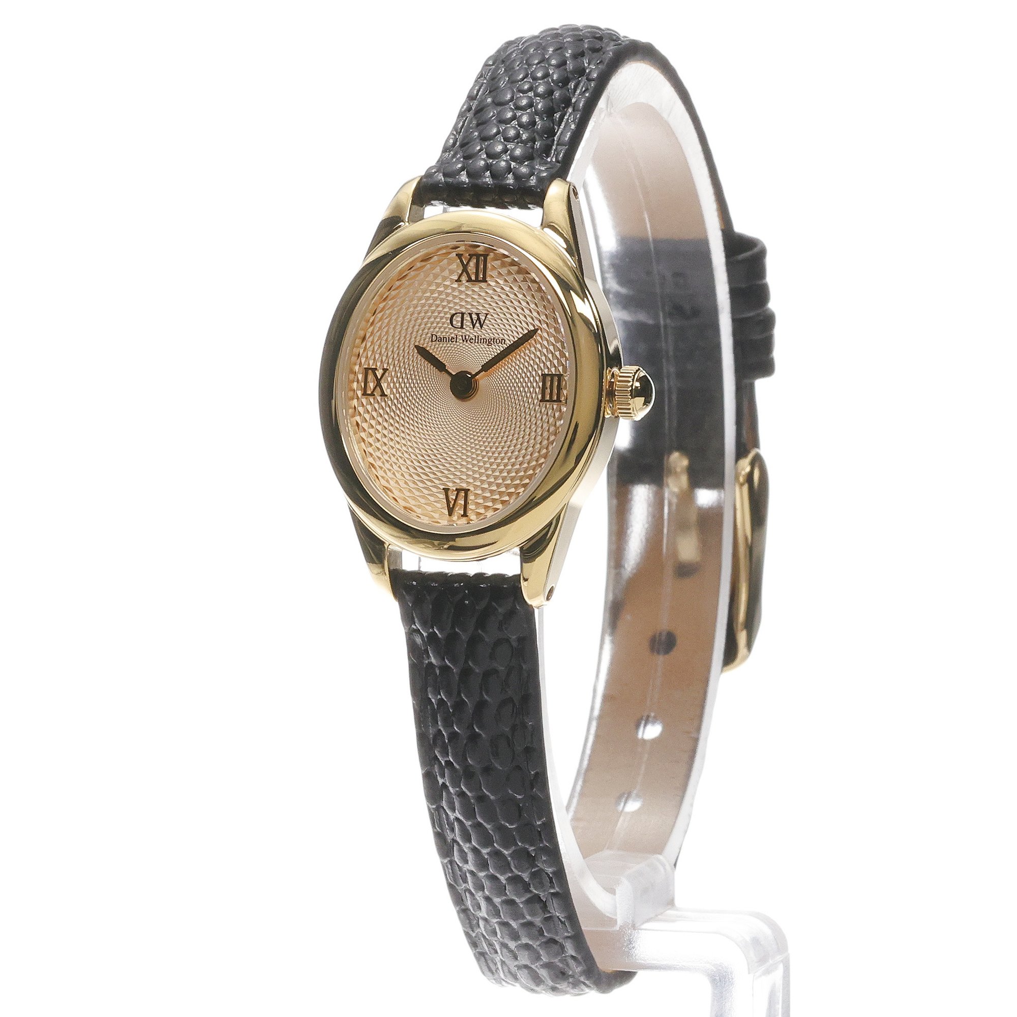 Daniel Wellington DW00100897 Damskie Ophelia Mini Black Lizard Unitone Guilloche Gold zegarek damski klasyczny mineralne - miniatura 2