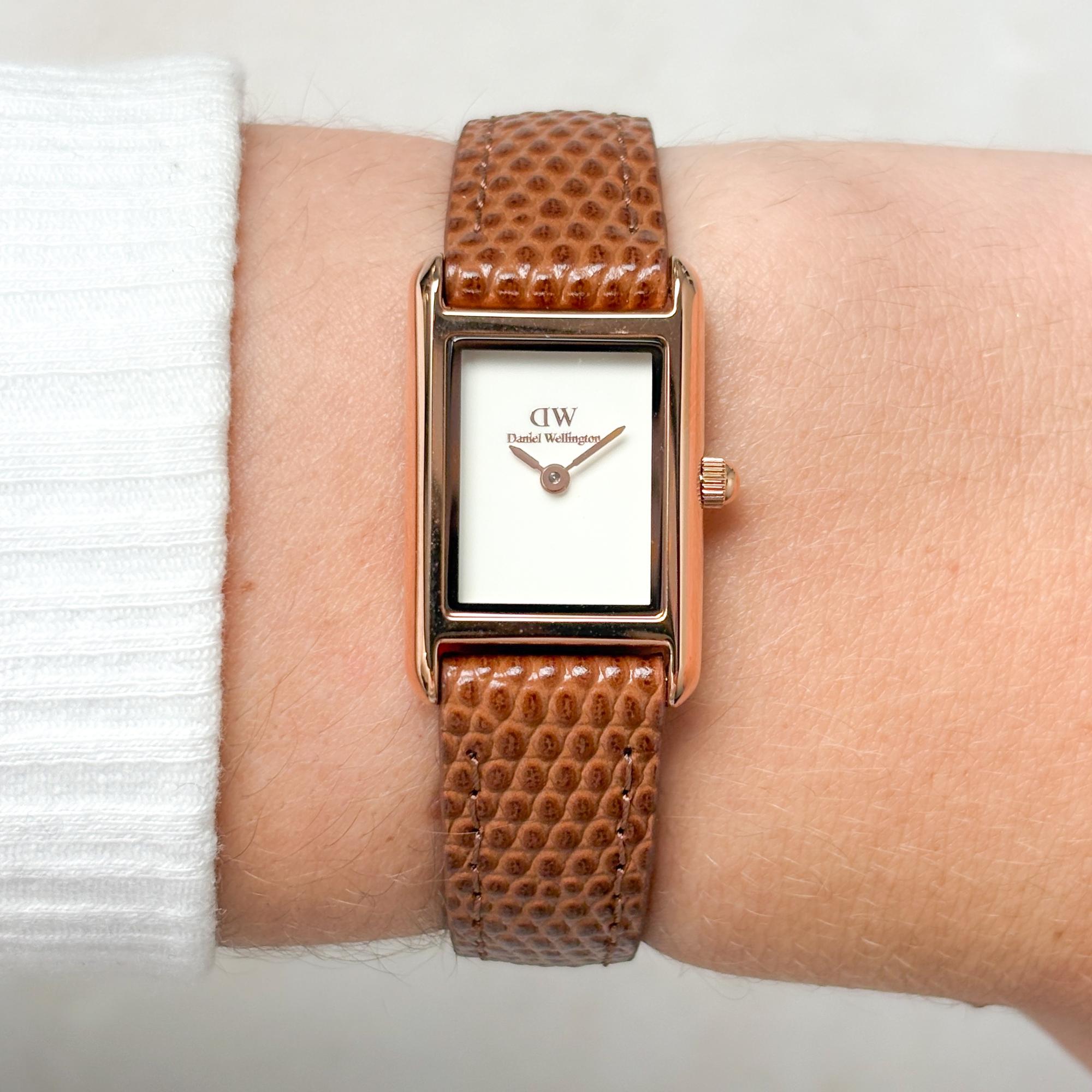 Daniel Wellington DW00100909 Bound Mini Light Brown Lizard Rose Gold Damskie klasyczny zegarek różowe złoto - miniatura 8