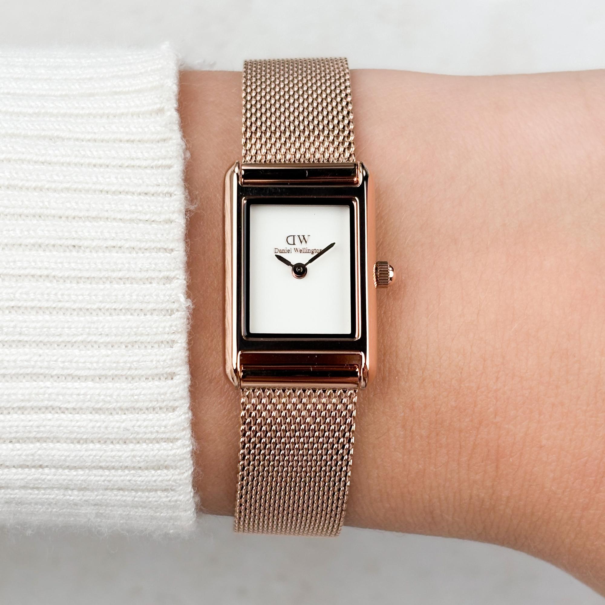 Daniel Wellington DW00100929 Bound Mini Melrose Damskie klasyczny zegarek różowe złoto - miniatura 8